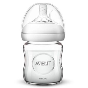 Стеклянная бутылочка Philips Avent серии Natural 0 мес+120 мл, 1 шт. SCF051/17