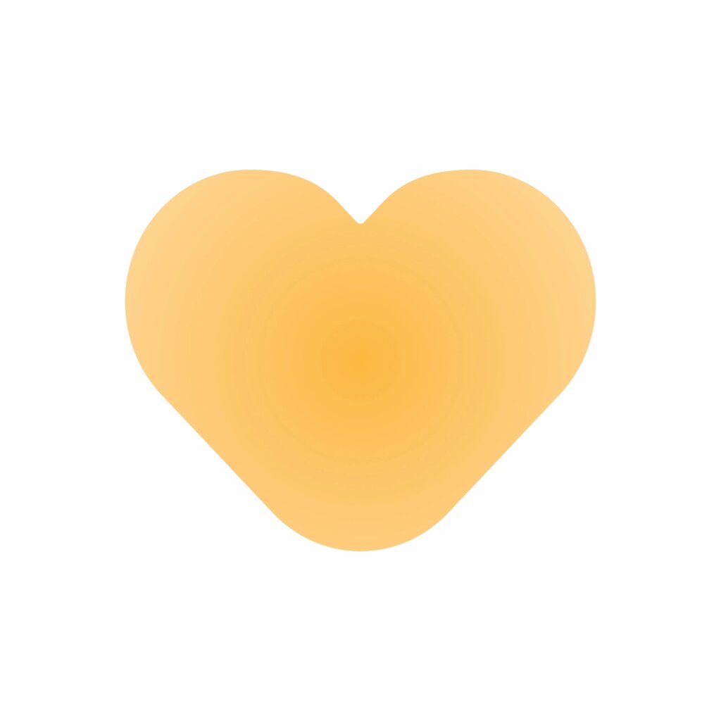 Стикер объемный Subbotnee Сердце желтое от компании Admi - фото 1