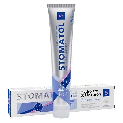 STOMATOL Natural Therapy зубная паста бережное отбеливание  с гидролатом и гиалуроновой кислотой 100 от компании Admi - фото 1