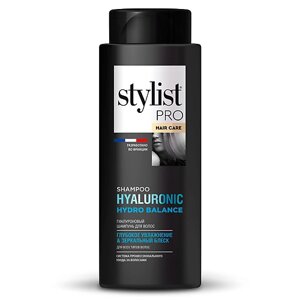 STYLIST PRO Гиалуроновый шампунь для волос глубокое увлажнение & зеркальный блеск 280