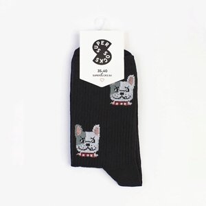 SUPER SOCKS Носки Злой бульдог паттерн