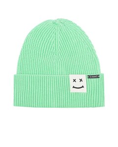 Светло-зеленая шапка с нашивкой смайл Il Trenino