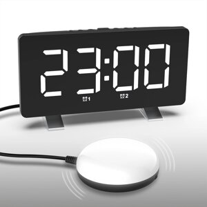 Светодиодное зеркало Цифровой будильник Часы USB Автоматическая регулировка яркости Режим повтора Выключение питания Пам