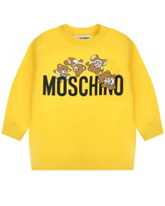 Свитшот с лого, желтый Moschino