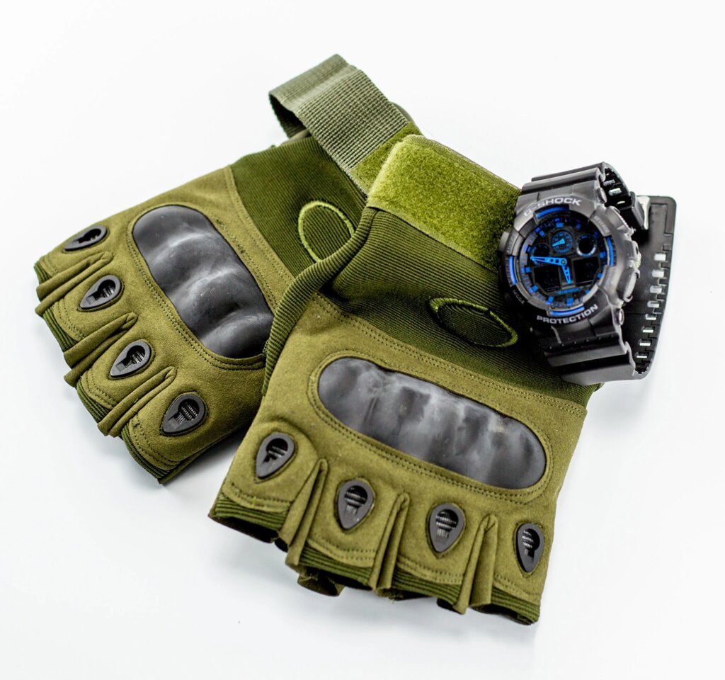 Тактические  перчатки без пальцев, армейские , размер L от компании Admi - фото 1