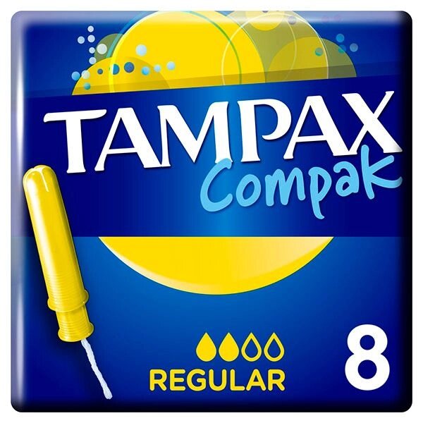 Тампоны с аппликатором Regular Compak Tampax/Тампакс 8шт от компании Admi - фото 1