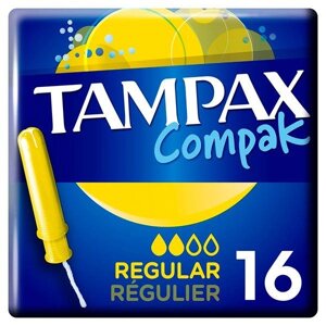 Тампоны с аппликатором TAMPAX (Тампакс) Compak Regular, 16 шт.