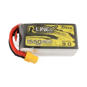TATTU R-LINE V3.0 4S 14,8 в 1550 ма·ч 120C lipo батарея разъем XT60 для аналога mark5 / HD 5 дюймов freestyle RC дрон FP