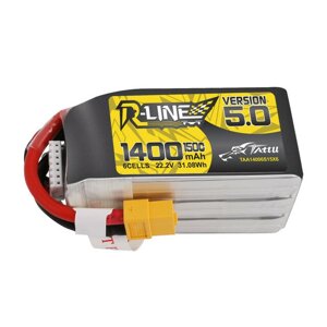 TATTU R-line версия 5.0 22,2 в 1400 мач 150C 6S lipo батарея XT60 штекер для RC дрон