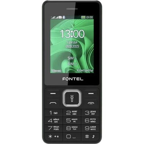 Телефон Fontel FP240, черно-зеленый