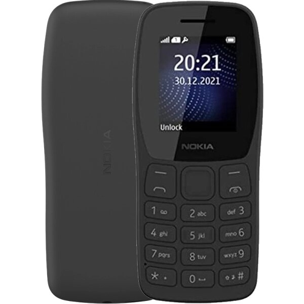 Телефон Nokia 105 (2022) Dual SIM Черный от компании Admi - фото 1
