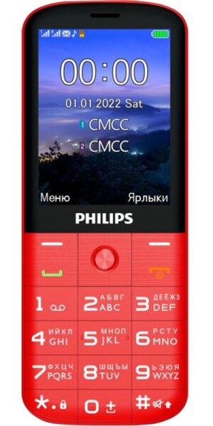 Телефон Philips Xenium E227 Красный от компании Admi - фото 1