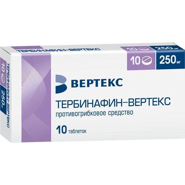 Тербинафин-Вертекс таблетки 250мг 10шт от компании Admi - фото 1