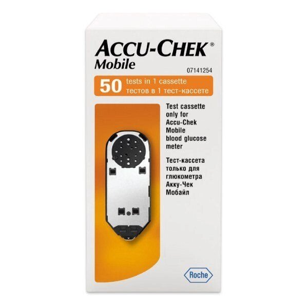 Тест-кассета Mobile Accu-chek/Акку-Чек 50шт от компании Admi - фото 1