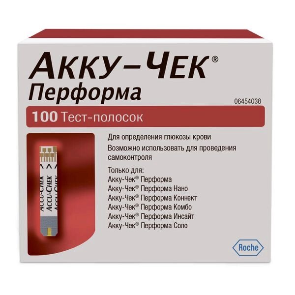 Тест-полоски Перформа Accu-chek/Акку-Чек 100шт от компании Admi - фото 1