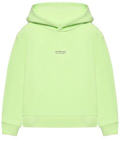 Толстовка-худи oversize, салатовая Calvin Klein