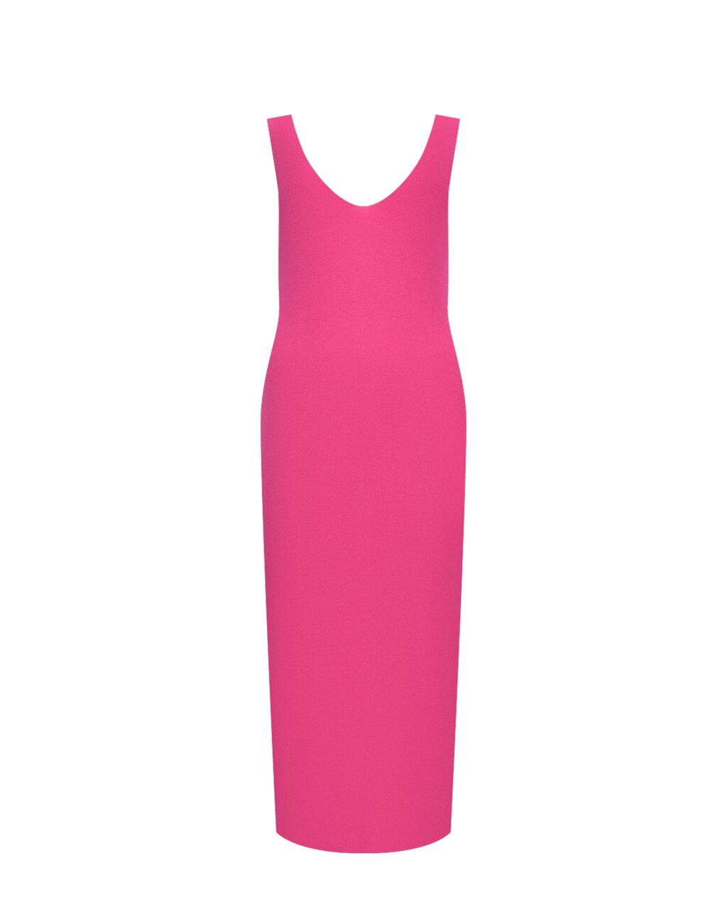 Трикотажное платье миди с V вырезом, розовое Pietro Brunelli от компании Admi - фото 1