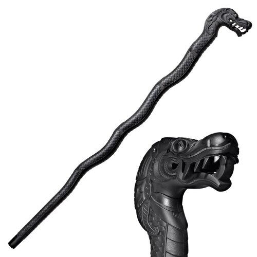 Трость Cold Steel Dragon Walking Stick, полипропилен, черный