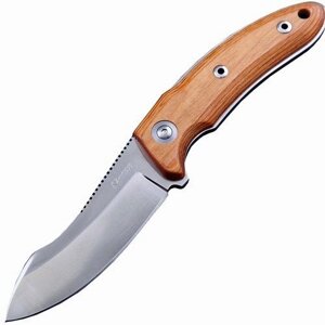 Туристический охотничий нож с фиксированным клинком Katz Kagemusha NFX, сталь XT-80, рукоять береза