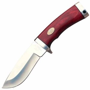 Туристический охотничий нож с фиксированным клинком Katz Wild Kat, 240 мм, сталь XT-80, рукоять стабилизированная древесина