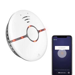 Tuya WiFi Smoke Wireless Smart Fire Smoke Alarm с функцией автоматической самопроверки Приложение Дистанционный Alarm