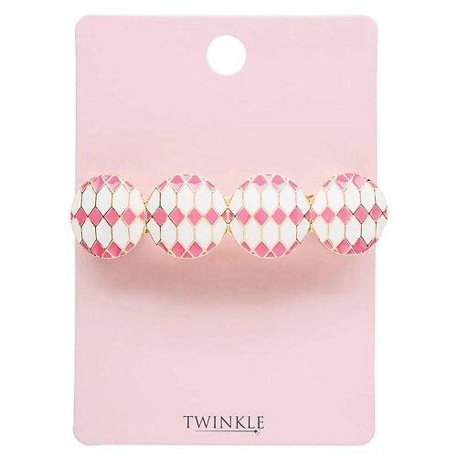 Twinkle заколка для волос PINK AND WHITE circles