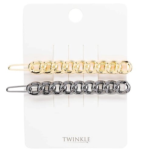 Twinkle заколки для волос BLACK AND GOLD CHAIN