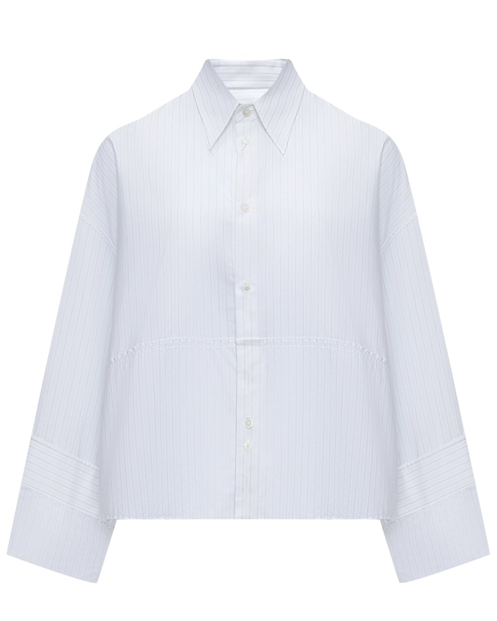 Укороченная белая рубашка MM6 Maison Margiela от компании Admi - фото 1