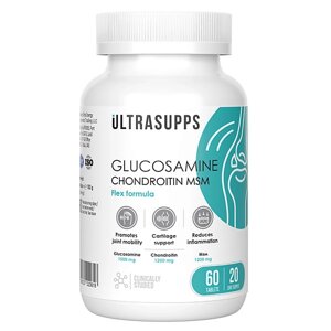 ULTRASUPPS Комплекс для суставов и связок Glucosamine Chondroitin MSM