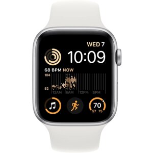 Умные часы Apple Watch SE2, 44 мм, White sport band, Silver Aluminium (MNK23)