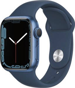 Умные часы Apple Watch Series 7, 41 мм, Sport band, синие (MKN13)