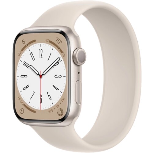 Умные часы Apple Watch Series 8, 45 мм, M/L, Starlight Aluminium (MNUQ3)