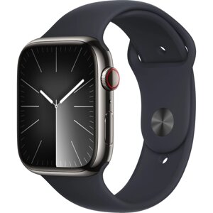 Умные часы Apple Watch Series 9, 41 мм, Midnight Sport Band, Graphite Stainless Steel, size M/L (MRM43)