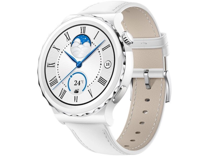 Умные часы Huawei Watch GT 3 Pro Frigga-B19V White Leather Strap 55028857 / 55028858 от компании Admi - фото 1