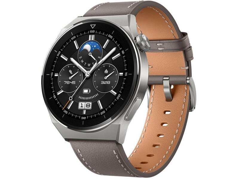 Умные часы Huawei Watch GT 3 Pro Odin-B19V Grey Leather Strap 55028474 от компании Admi - фото 1