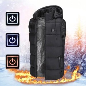 Унисекс куртка с подогревом TENGOO на 3 режимах, с USB-питанием и электрическим термооборудованием для одежды, обогреваю