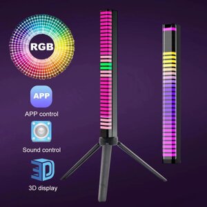 Управление звуком 3D Дисплей Звукосниматель Rhythm Light RGB Music Ambient LED Night Light Bar APP Control Авто Atmosphe