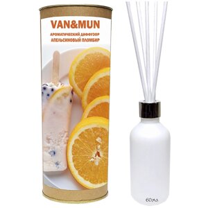 VAN&MUN Ароматический диффузор Апельсиновый пломбир с палочками для дома 60