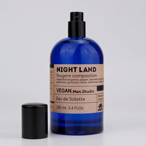 VEGAN. LOVE. STUDIO Туалетная вода мужская Night Land древесный амбровый с нотами ванили 100.0