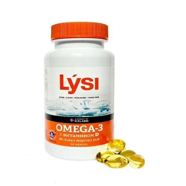 Витамин Д 1000МЕ и Омега-3 Lysi/Лиси капсулы 60шт от компании Admi - фото 1