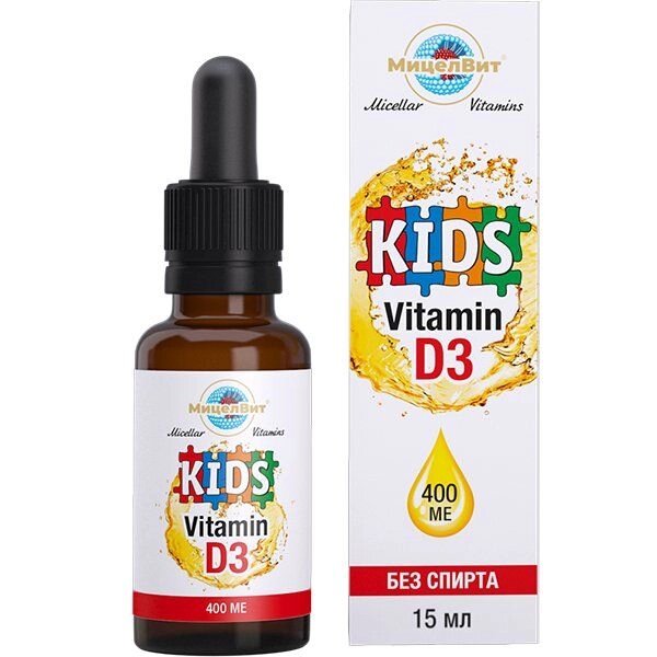 Витамин Д3 мицеллированный для детей с 3-х лет жидкость для приема внутрь 400МЕ/кап. 15мл от компании Admi - фото 1