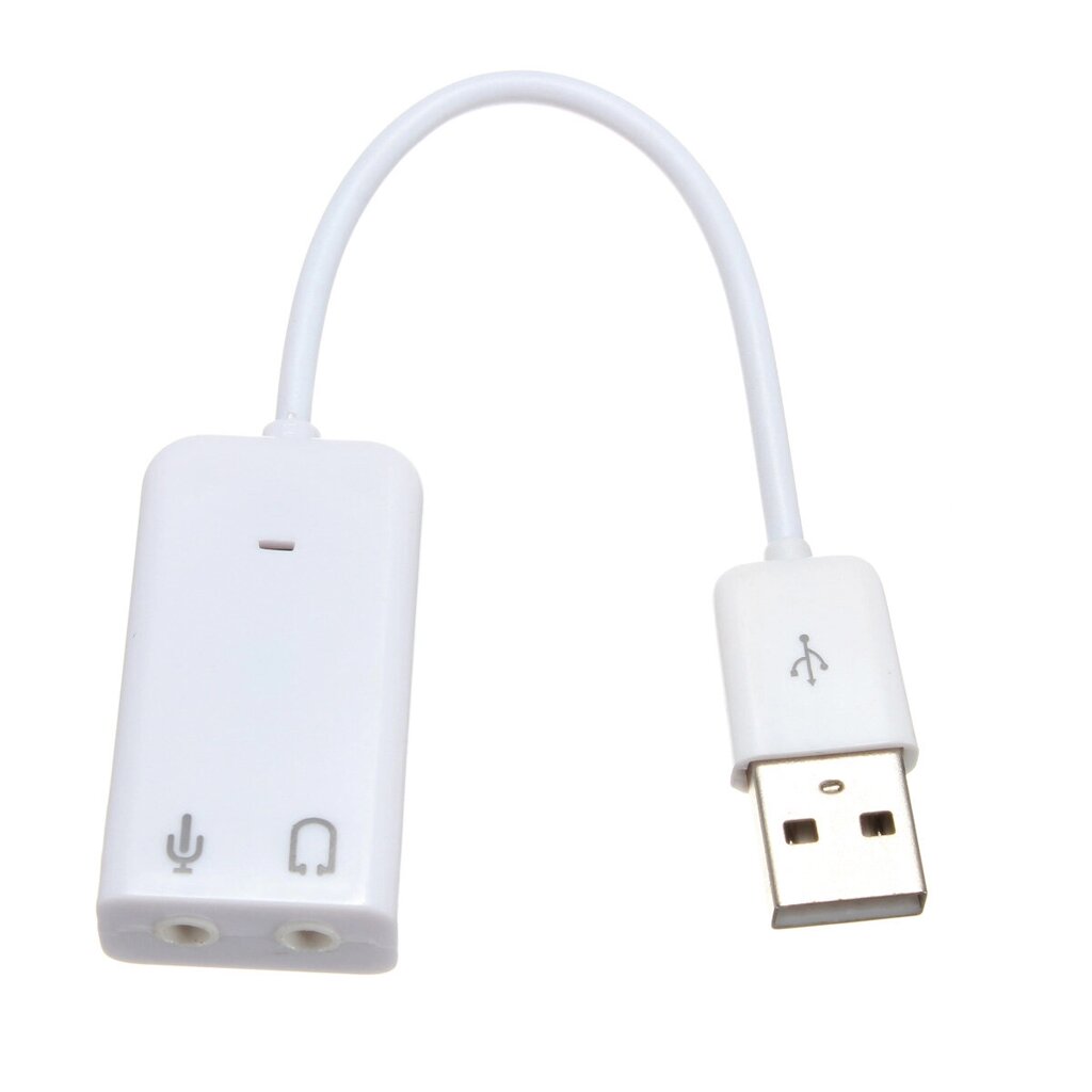 Внешняя звуковая карта USB 2.0 20 см, 7.1-канальная звуковая карта с наушниками 3,5 мм и разъемом Микрофон, интерфейс, с от компании Admi - фото 1
