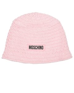 Вязаная шляпа с лого Moschino