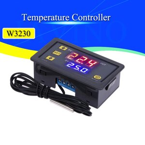 W3230 12V 24V AC110-220V Зонд линия 20A Цифровой контроль температуры LED Дисплей Термостат с прибором контроля нагрева/