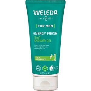 WELEDA Бодрящий гель для душа и шампунь для мужчин For Men Energy Fresh 3-in-1 Shower Gel 200.0