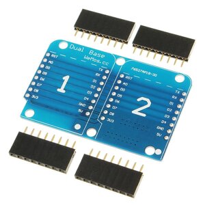 WeMos Двойной разъем Двойной базовый щит для WeMos D1 Mini NodeMCU ESP8266 DIY PCB D1 Плата расширения