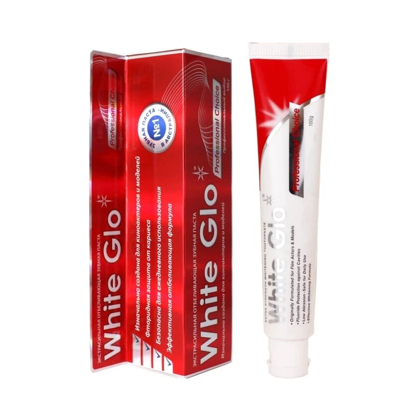 WHITE GLO Зубная паста профессиональный выбор, отбеливающая от компании Admi - фото 1