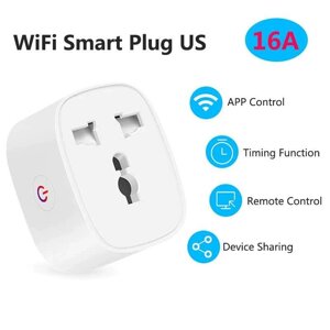 Wi-Fi Smart US Адаптер питания с вилкой 16A, 2 контакта, JP US, универсальный для ЕС, Великобритании, Австралии Разъем Р