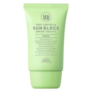 WONDER BATH Средство для лица солнцезащитное с экстрактом центеллы азиатской SPF50+ PA Vegi Centella Sun Block Green