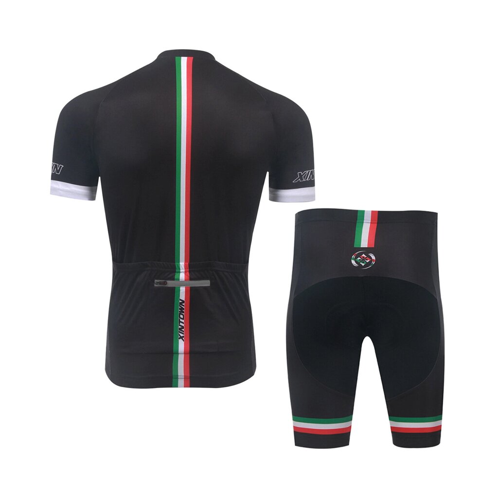 XINTOWN мужские велосипедные костюмы с коротким рукавом велосипедные шорты спортивные быстросохнущие дышащие влагоотводя от компании Admi - фото 1